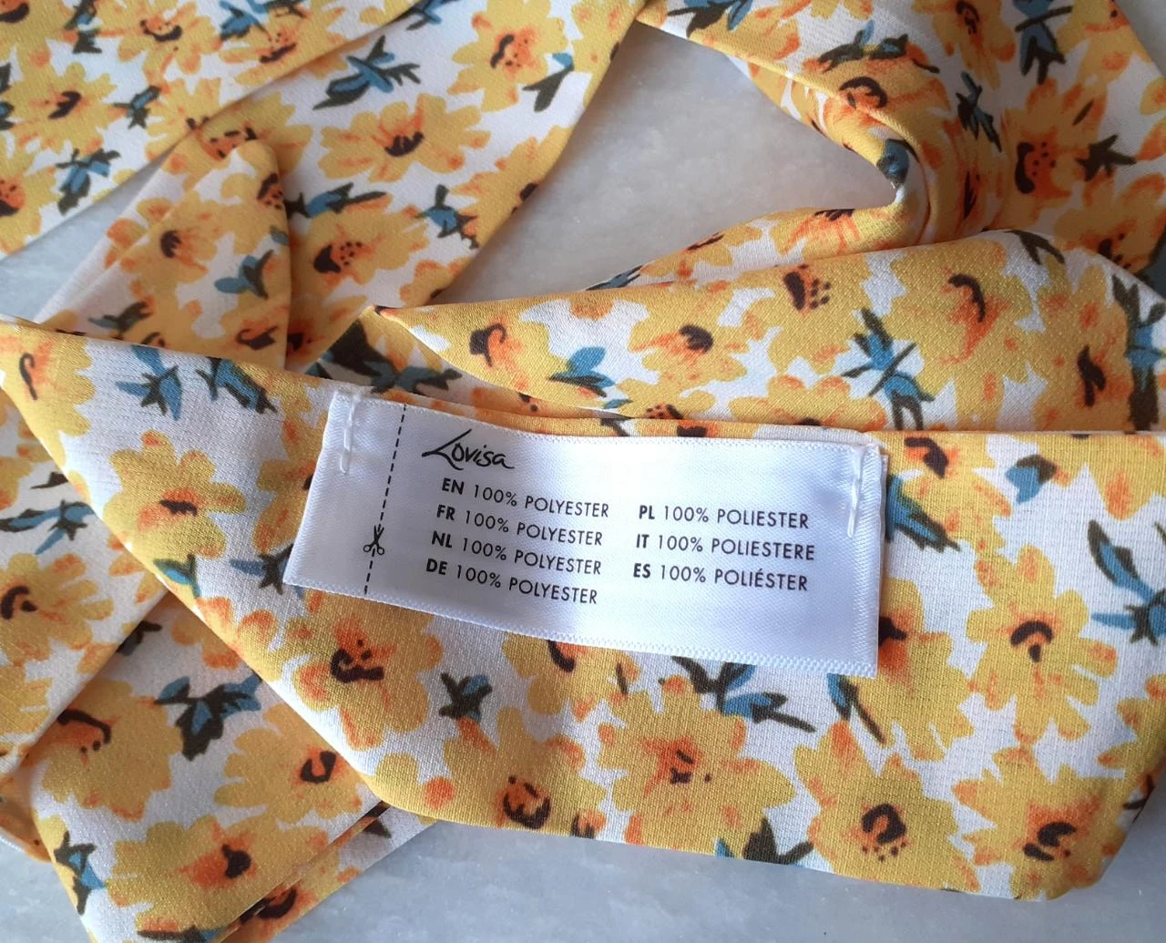 hair ribbon or scarf Lovisa yellow flowers – photo 4